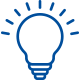 A blue lightbulb